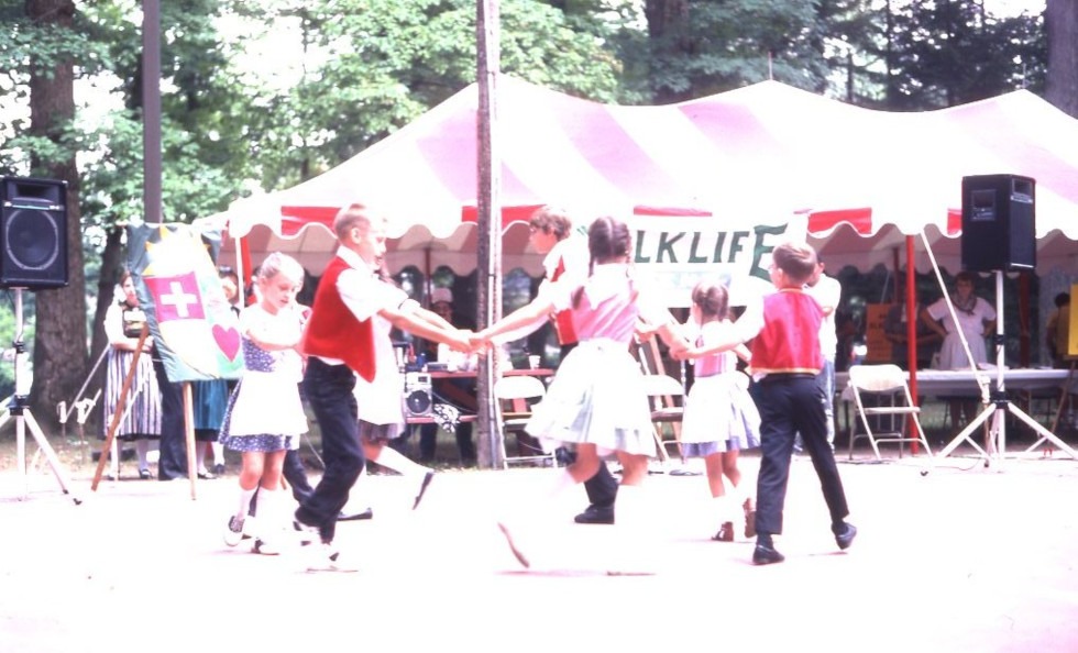 Helvetia Folk Dancers children’s performance at Augusta Heritage