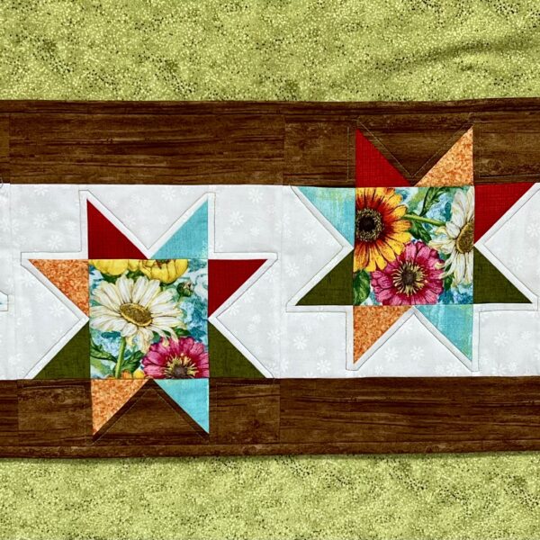 Desert Star Table Runner with the Elkins Sewing Center Staff